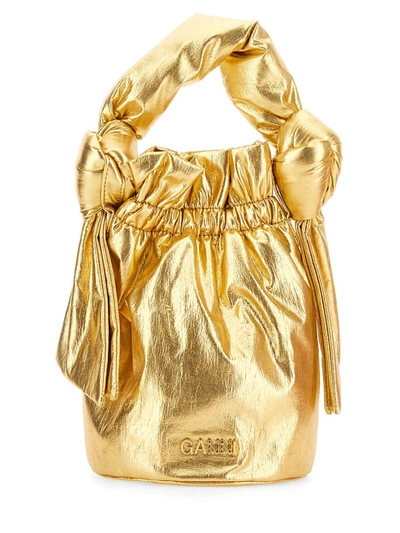 Ganni Lamé Occasion Bag In Gold | ModeSens