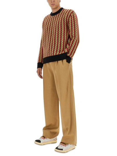 Shop Lanvin Merino Wool Sweater In Multicolor