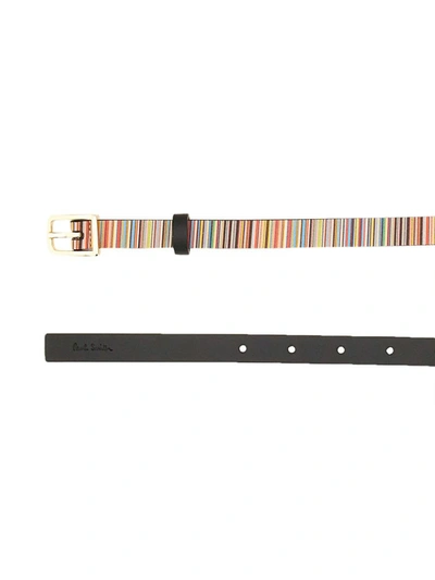 Shop Paul Smith Reversible Belt With Logo In Multicolor