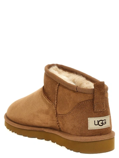 Shop Ugg 'classic Ultra Mini' Ankle Boots In Brown