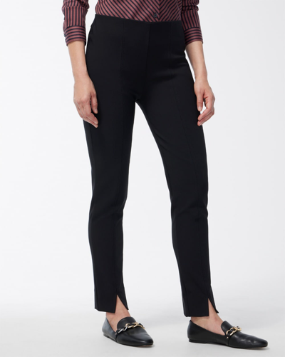Shop Chico's Bi-stretch Front Seam Slit Ankle Pants In Black Size 0 |