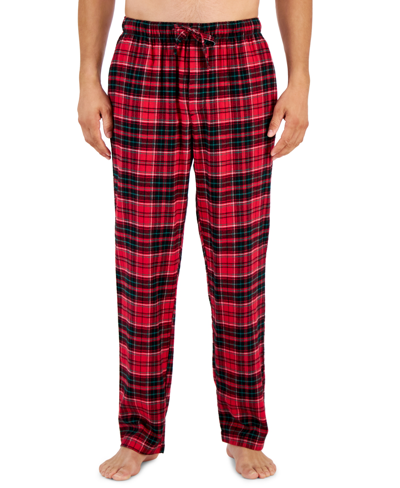 Shop Club Room Men's Flannel Pajama Pants, Created For Macy's In Red