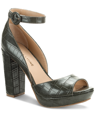 Shop Sun + Stone Reeta Block-heel Platform Sandals, Created For Macy's In Forest Croc