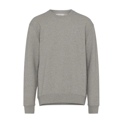 Shop Ami Alexandre Mattiussi Ami De Caur Crewneck Sweatshirt In Heather_grey