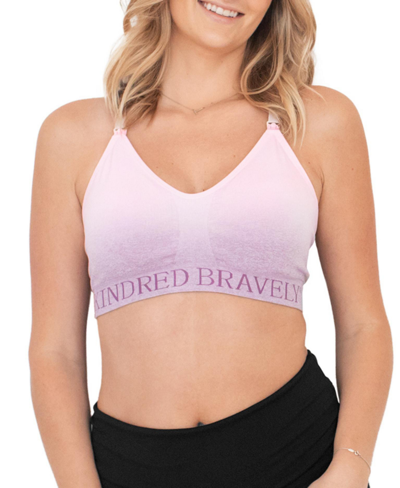 Shop Kindred Bravely Maternity Sublime Hands-free Pumping & Nursing Sports Bra In Ombre Purple