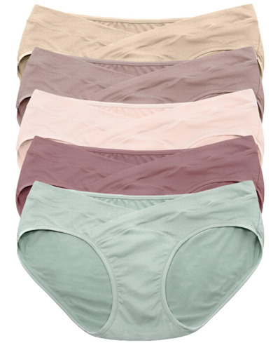 Shop Kindred Bravely Maternity Under-the-bump Bikini Underwear (5-pack) In Assorted Pastels