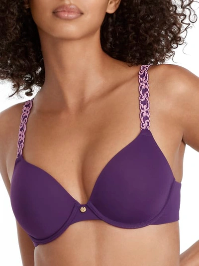 Pure Luxe Plunge T-shirt Bra In Deep Plum