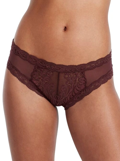 Shop Natori Feathers Hipster In Cocoa