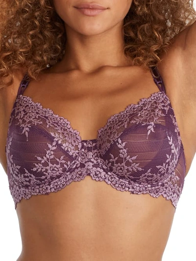 Shop Wacoal Embrace Lace Bra In Plum,valerian