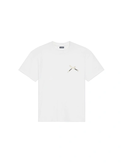 Shop Jacquemus Le Tshirt Nœud In White