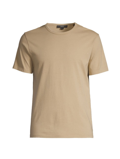 Shop Vince Men's Garment-dyed Crewneck T-shirt In Washed Earthenware