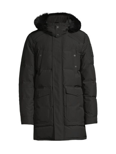 Shop Moose Knuckles Men's Onyx Big Ridge Parka In Black