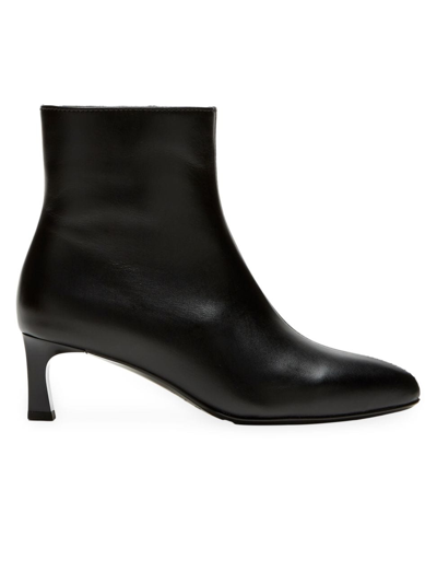 Shop La Canadienne Women's Amely 50mm Leather Kitten-heel Booties In Black