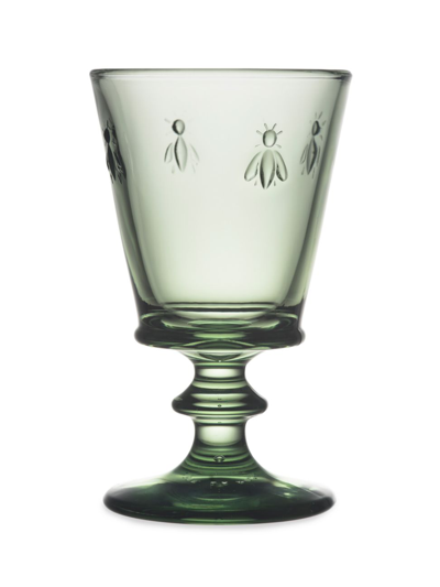 Shop La Rochere Bee 6-piece Night Sky Wine Glass Set In Light Green