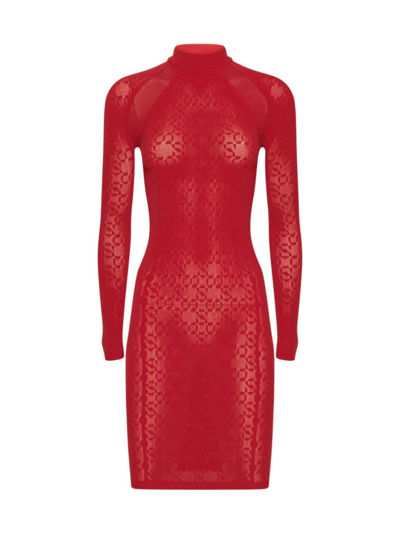 Shop Wolford Women's Simkhai X  Body-con Logo Minidress In Autumn Red