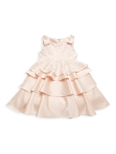 Shop Joan Calabrese Baby Girl's, Little Girl's & Girl's Sleeveless Tiered Dress In Ivory Petal