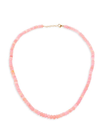 Shop Jia Jia Women's Soleil 14k Yellow Gold & Opal Beaded Necklace In Pink
