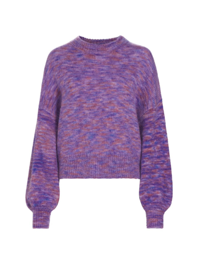 Shop Ena Pelly Women's Jessica Mohair-blend Melange Sweater In Meadow Violet Marle