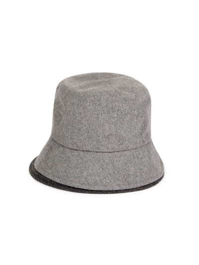 Shop Eugenia Kim Women's Suzuki Double-brimmed Wool-blend Hat In Grey Charcoal