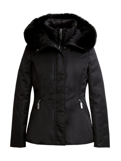Shop Dawn Levy Women's Robyn Faux-fur-trimmed Jacket In Black