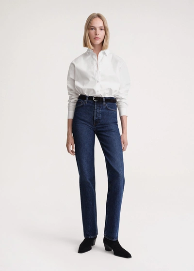 Totême Classic Cut Denim Full Length Dark Blue In Dark Blue
