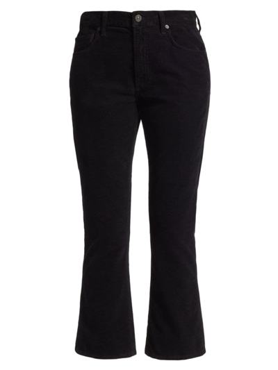 Shop Citizens Of Humanity Women's Isola Corduroy Cropped Jeans In Black