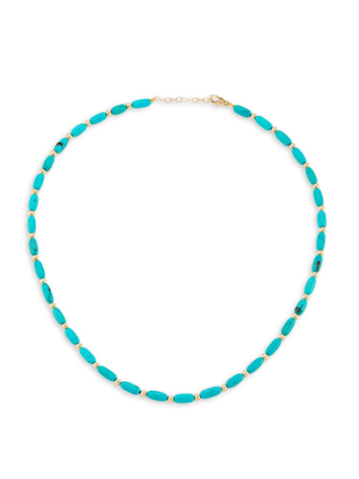 Shop Jia Jia Women's Nevada 14k Yellow Gold & Turquoise Beaded Necklace