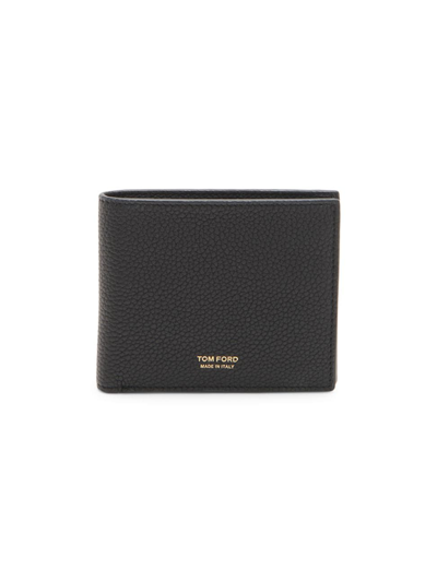 Shop Tom Ford Men's Leather Bifold Wallet In Black