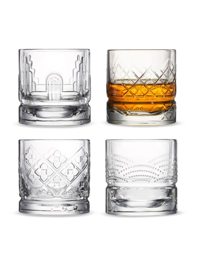 Shop La Rochere Dandy 4-piece Assorted Whiskey Glass Set In Clear