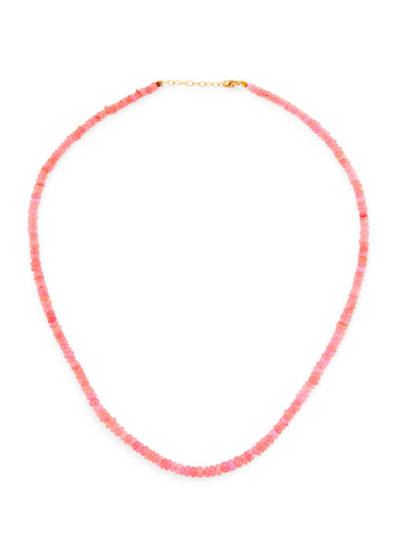 Shop Jia Jia Women's Soleil 14k Yellow Gold & Pink Opal Beaded Necklace