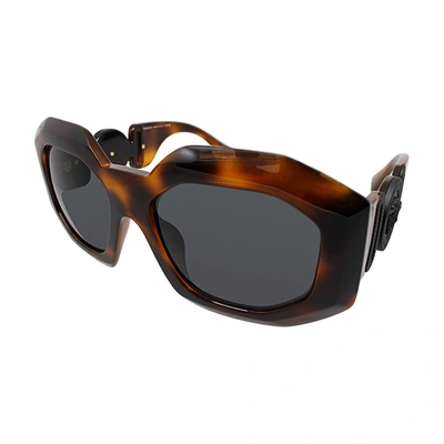 Shop Versace Ve 4424u 521787 56mm Womens Irregular Sunglasses In Brown