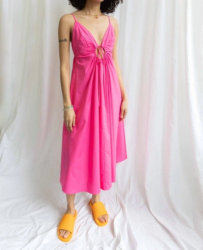 Shop Find Me Now Sonatina Midi Dress In Fuchsia In Pink