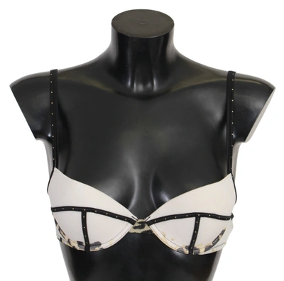 Shop Just Cavalli Polyester Spandex Push Up Bra Women's Underwear In White