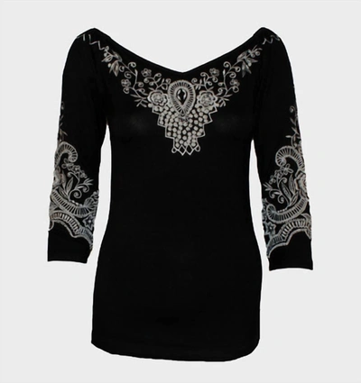 Shop Vintage Collection Women's Nightingale Knit Top In Black