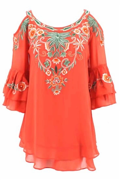 Shop Vintage Collection Women's Sophia Tunic In Coral In Pink