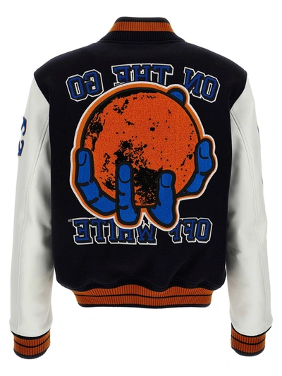 Shop Off-white 'hold The Moon' Bomber Jacket In Multicolor