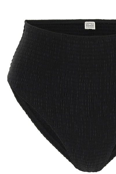 Shop Totême High-waisted Bikini Bottom In Black