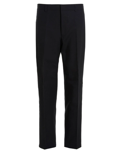 Shop Jil Sander Cotton Trousers Pants Blue