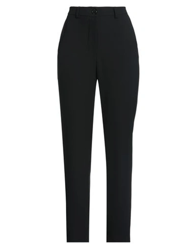 Soallure Woman Pants Black Size 8 Polyester, Elastane In Black