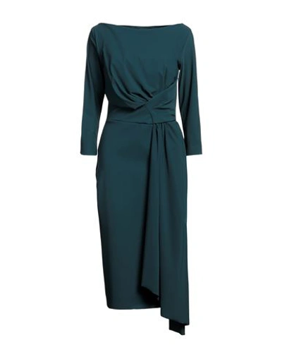 Shop Chiara Boni La Petite Robe Woman Midi Dress Dark Green Size 12 Polyamide, Elastane