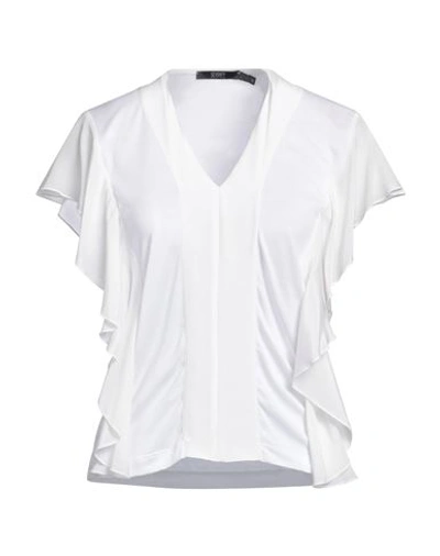 Seventy Sergio Tegon Seventy Venezia Woman T-shirt Ivory Size 8 Lyocell, Cotton In White