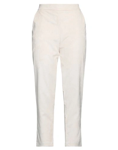 Shop Kaos Jeans Woman Pants Cream Size 6 Polyester, Polyamide, Elastane In White