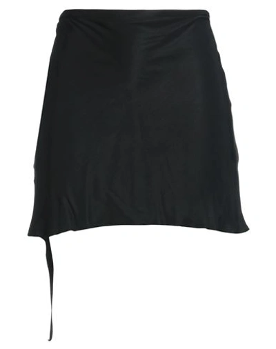 Shop Ann Demeulemeester Woman Mini Skirt Black Size 10 Viscose, Cupro