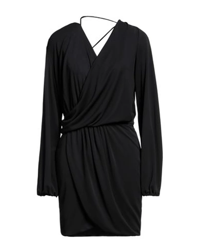 Shop Dondup Woman Mini Dress Black Size L Polyester