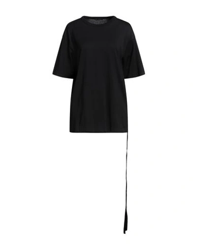 Shop Ann Demeulemeester Woman T-shirt Black Size M Cotton