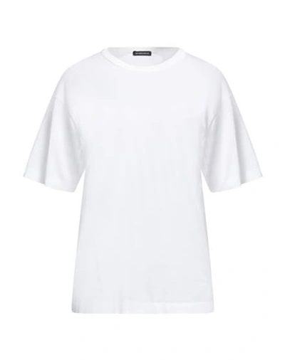 Shop Ann Demeulemeester Woman T-shirt Ivory Size S Cotton In White