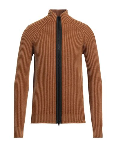 Dondup Man Cardigan Camel Size 40 Wool In Beige