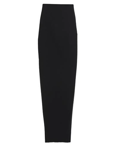 Shop Rick Owens Woman Maxi Skirt Black Size 4 Virgin Wool, Elastane