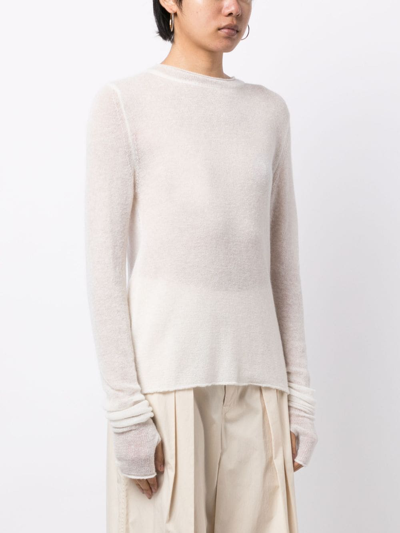 SEMI-SHEER FINE-KNIT JUMPER