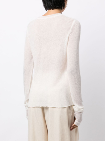 SEMI-SHEER FINE-KNIT JUMPER